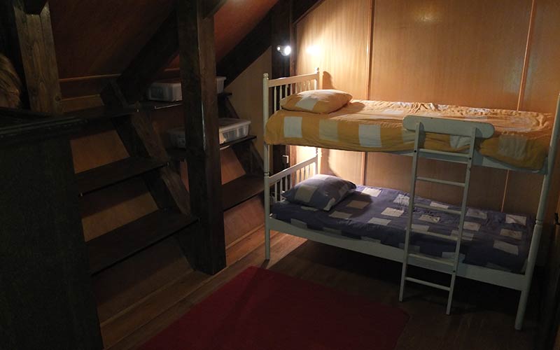 Chambre Lits superposes du Chalet Le Bouquetin a l'Alpe du Grand Serre